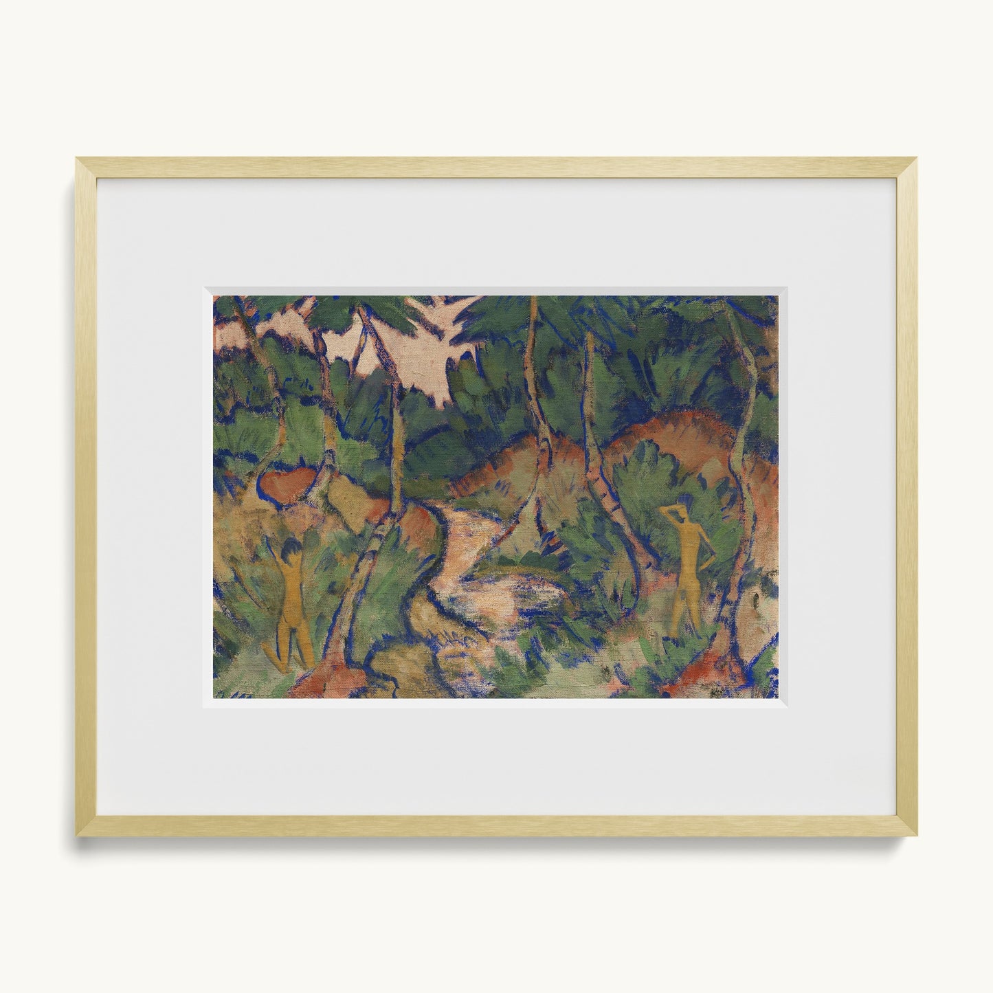 Badende in Landschaft