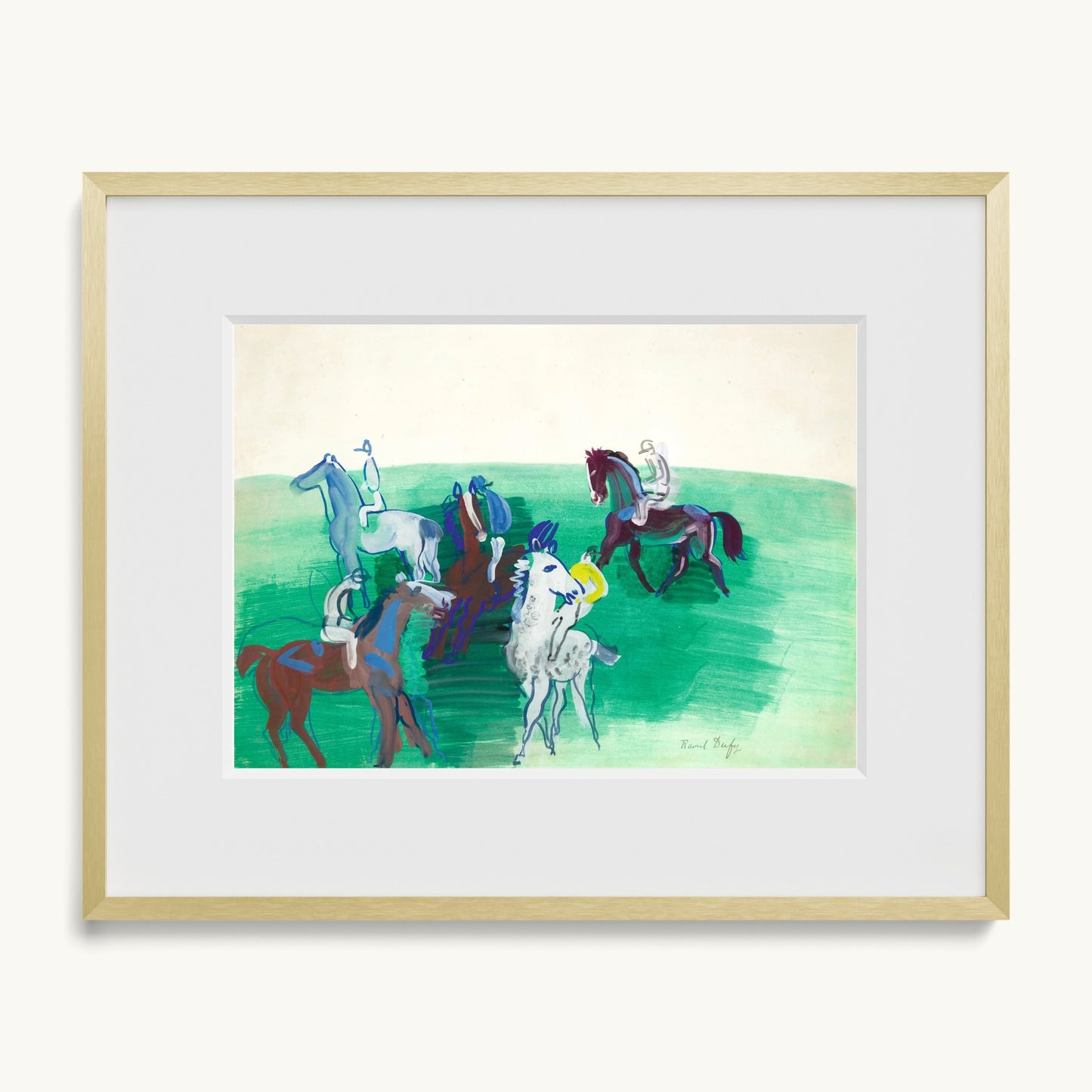 Chevaux et jockeys