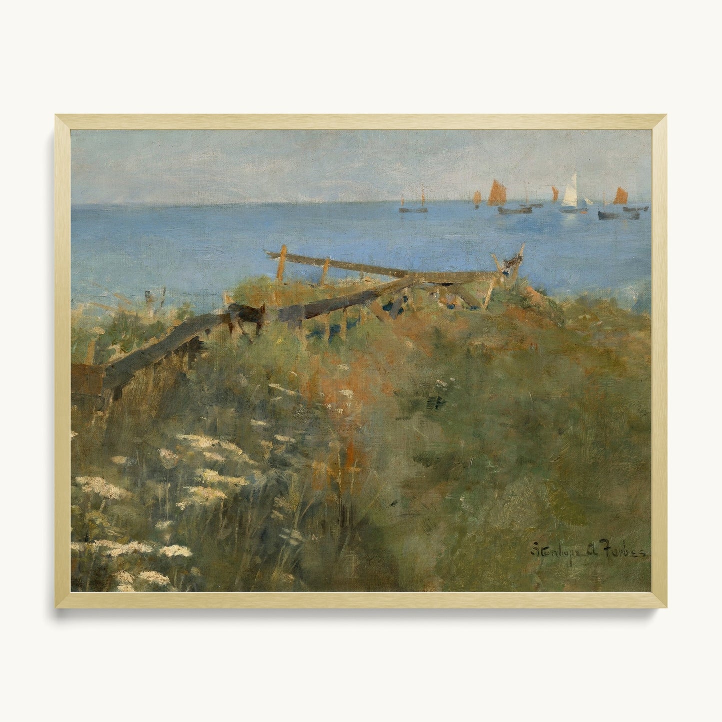Coastal Scene with Fishing Boats