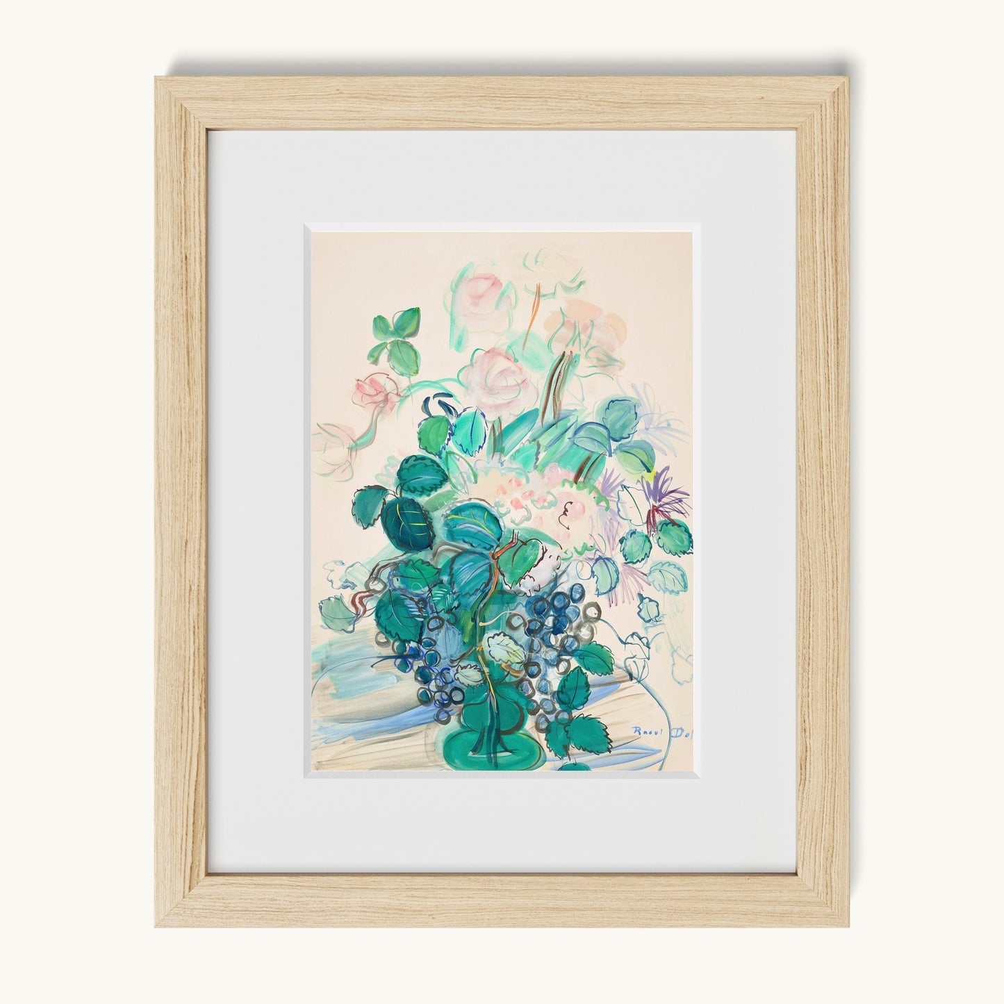Bouquet à la grappe et aux roses