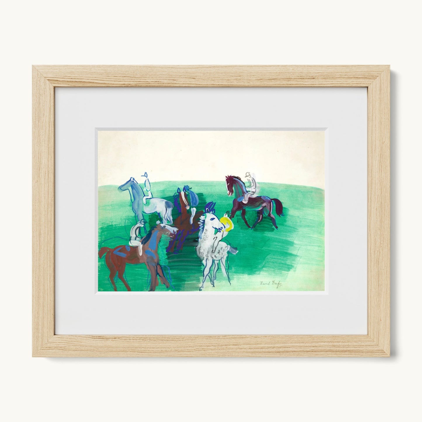 Chevaux et jockeys