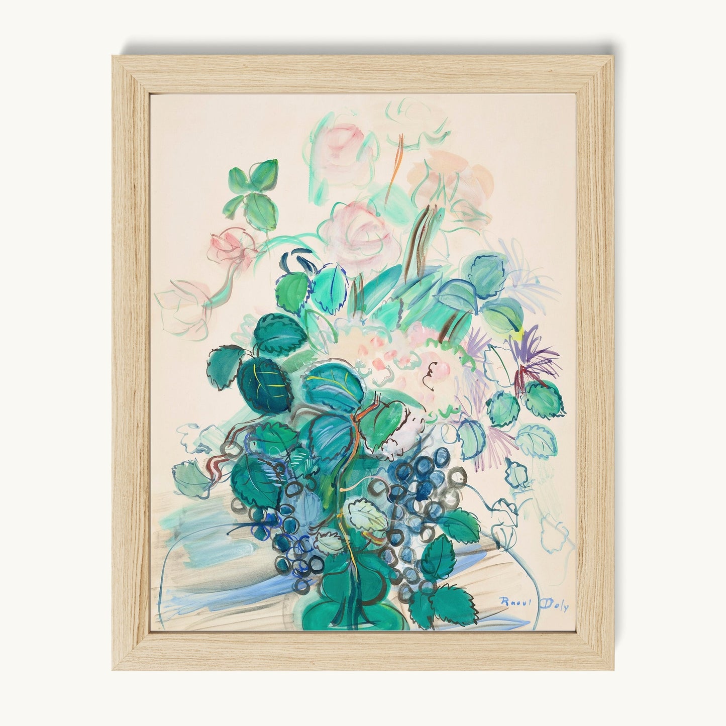 Bouquet à la grappe et aux roses