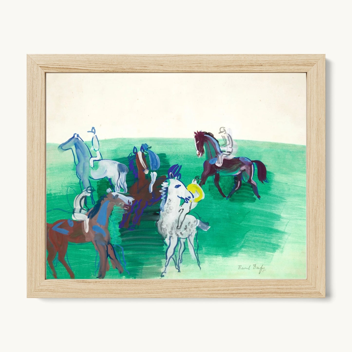 Chevaux et jockeys