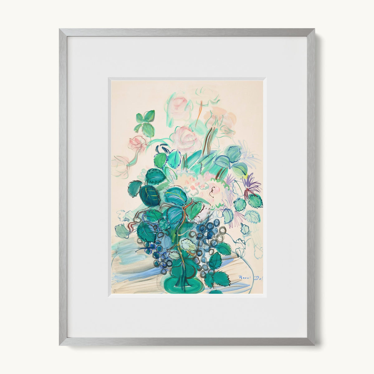 Bouquet à la grappe et aux roses