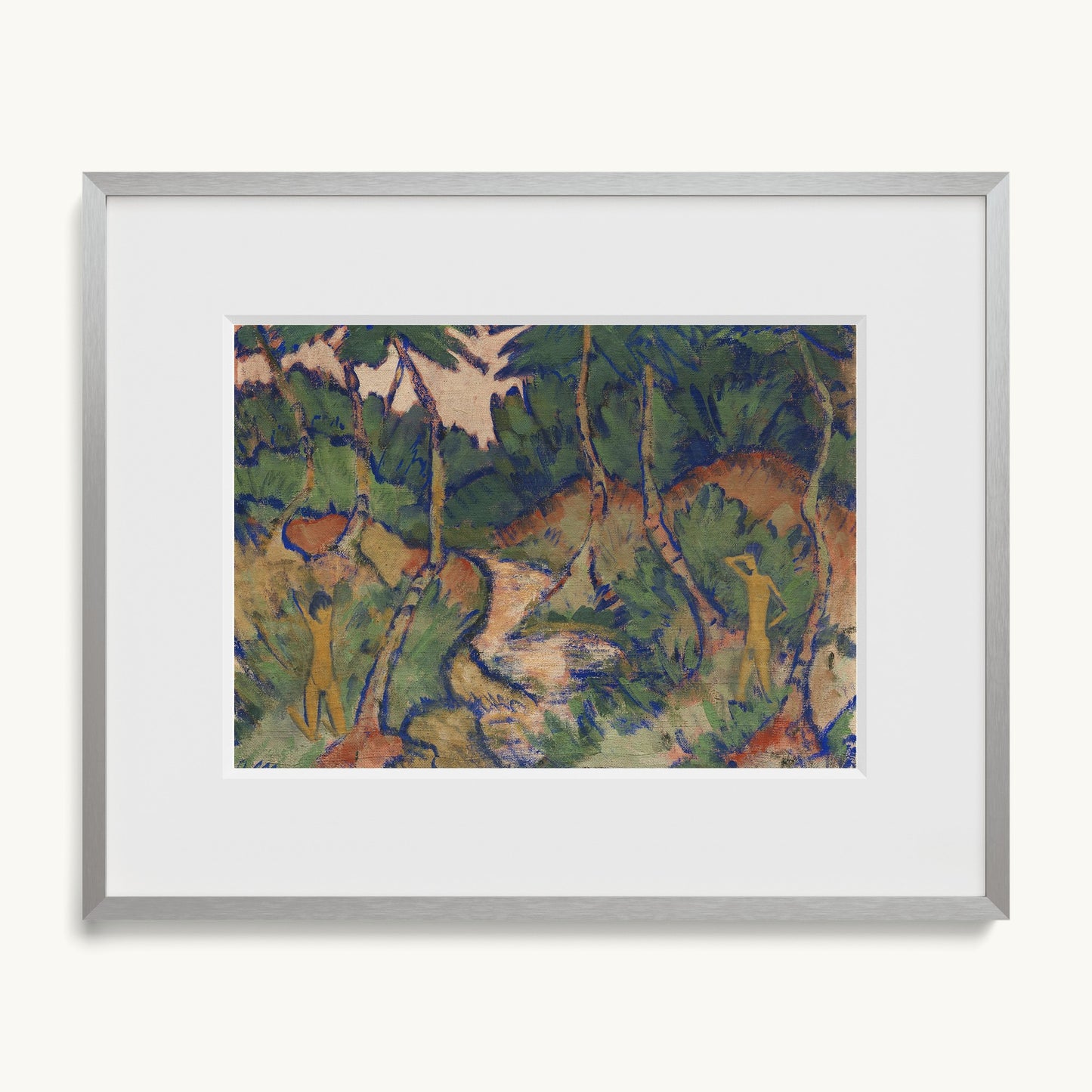 Badende in Landschaft