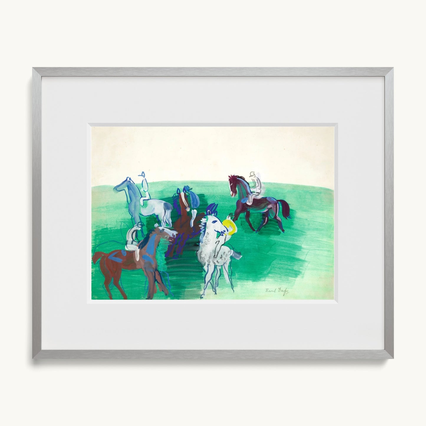 Chevaux et jockeys