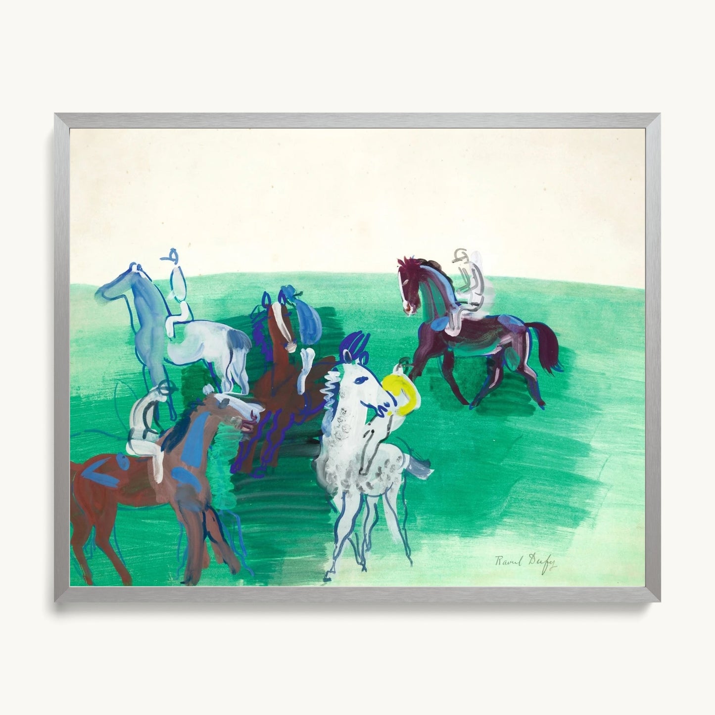 Chevaux et jockeys