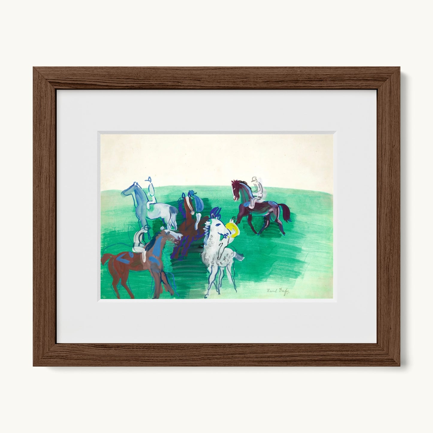 Chevaux et jockeys