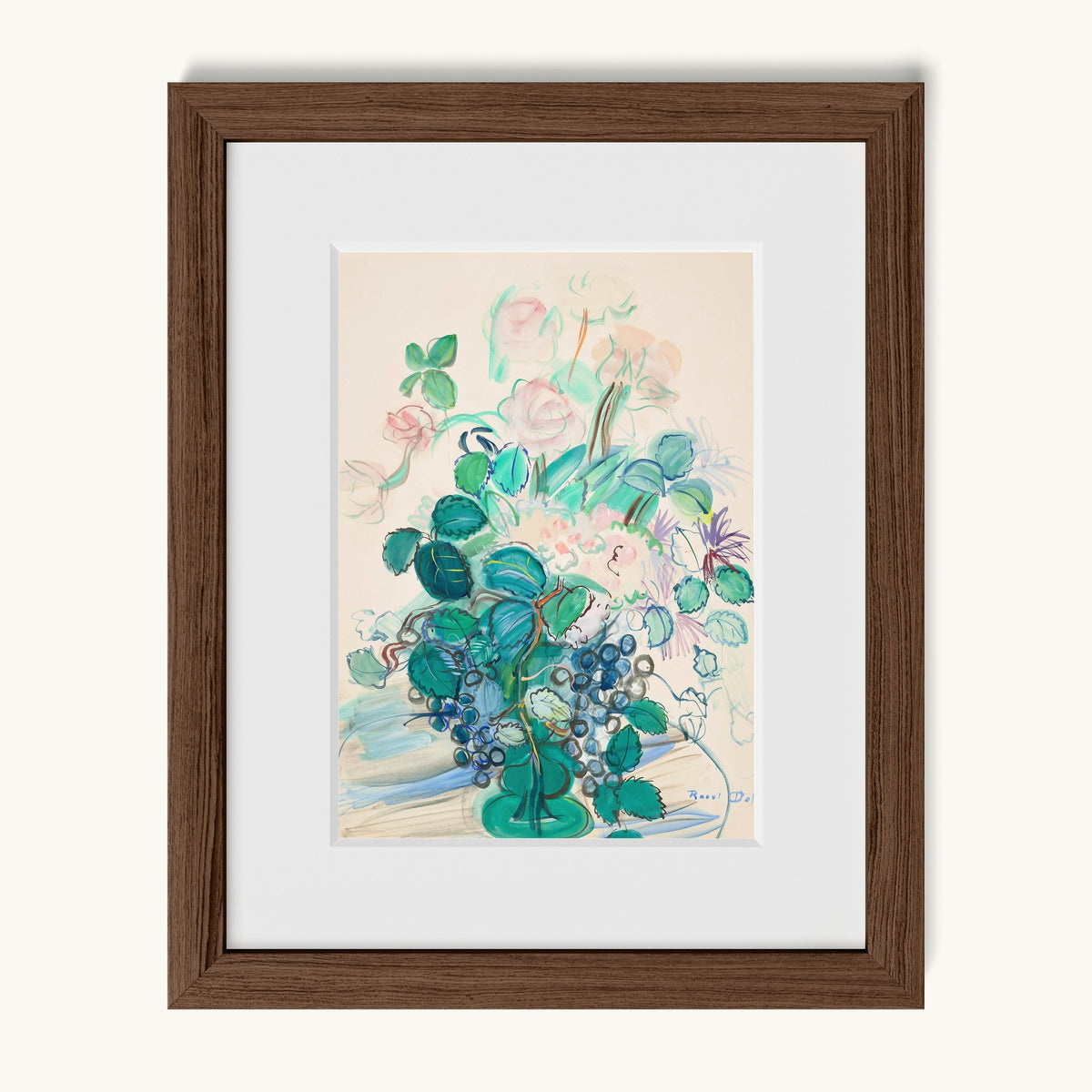 Bouquet à la grappe et aux roses