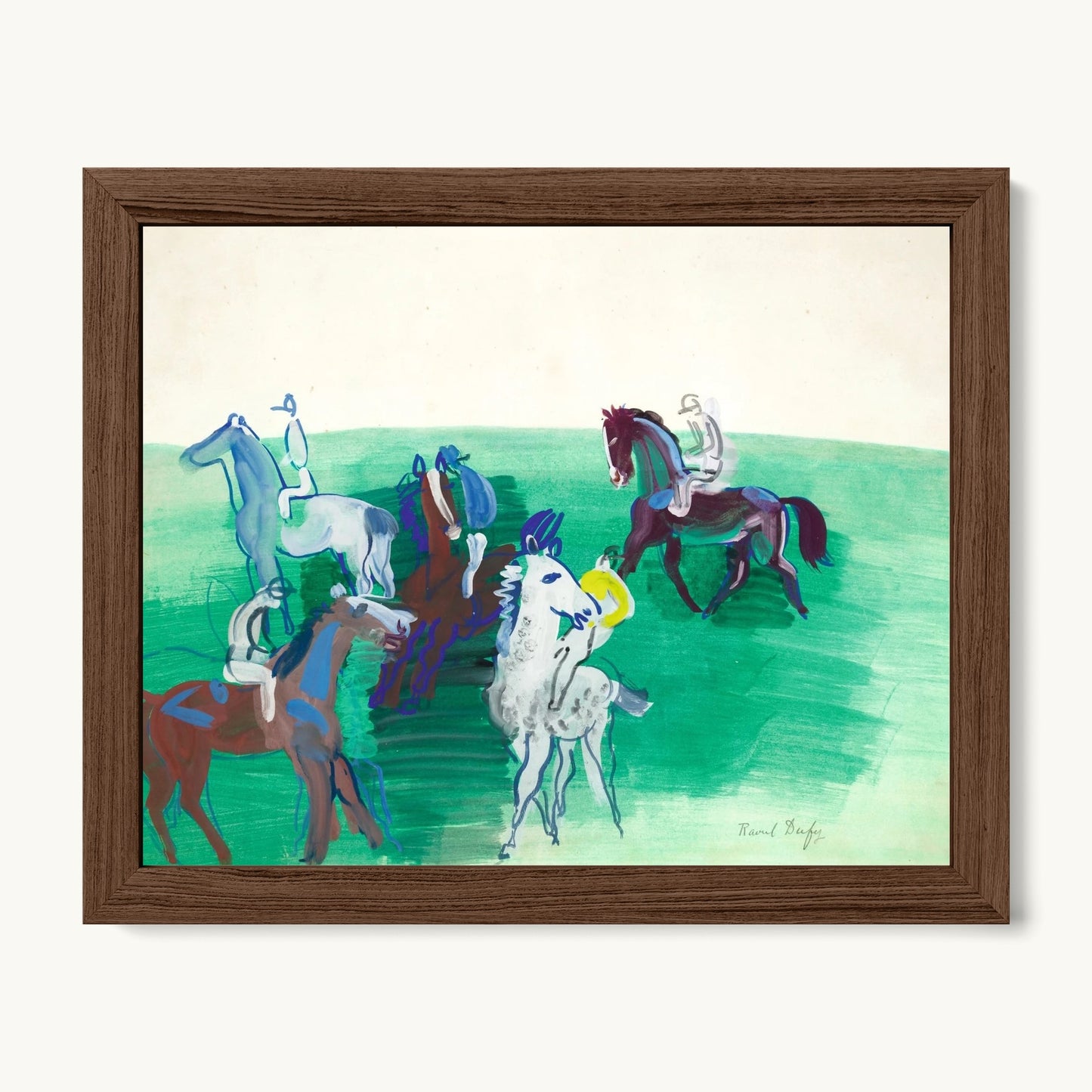 Chevaux et jockeys