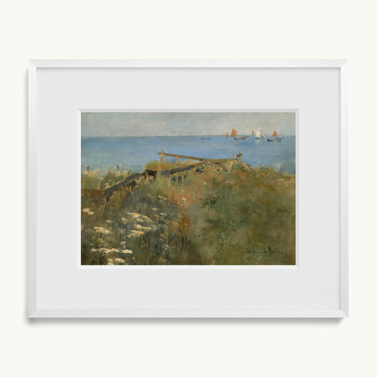 Coastal Scene with Fishing Boats