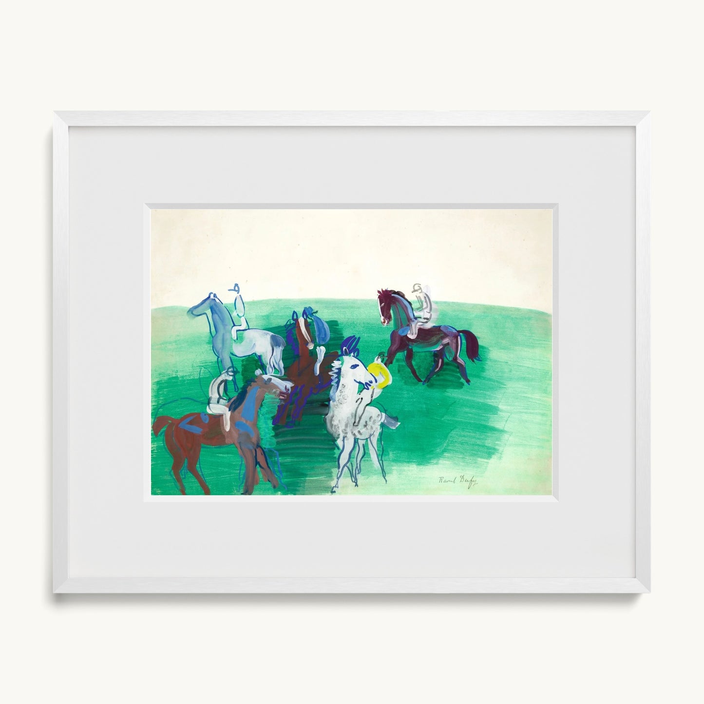 Chevaux et jockeys