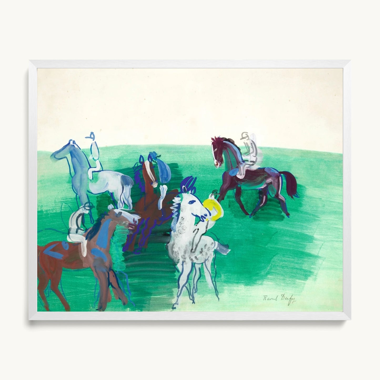 Chevaux et jockeys
