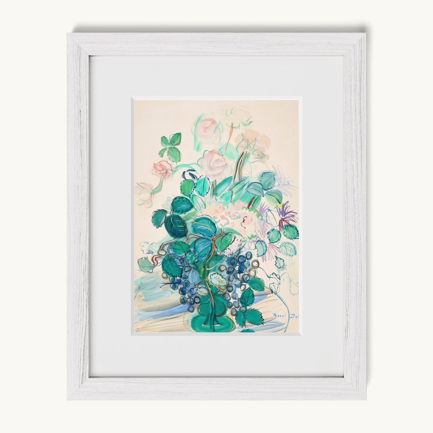 Bouquet à la grappe et aux roses