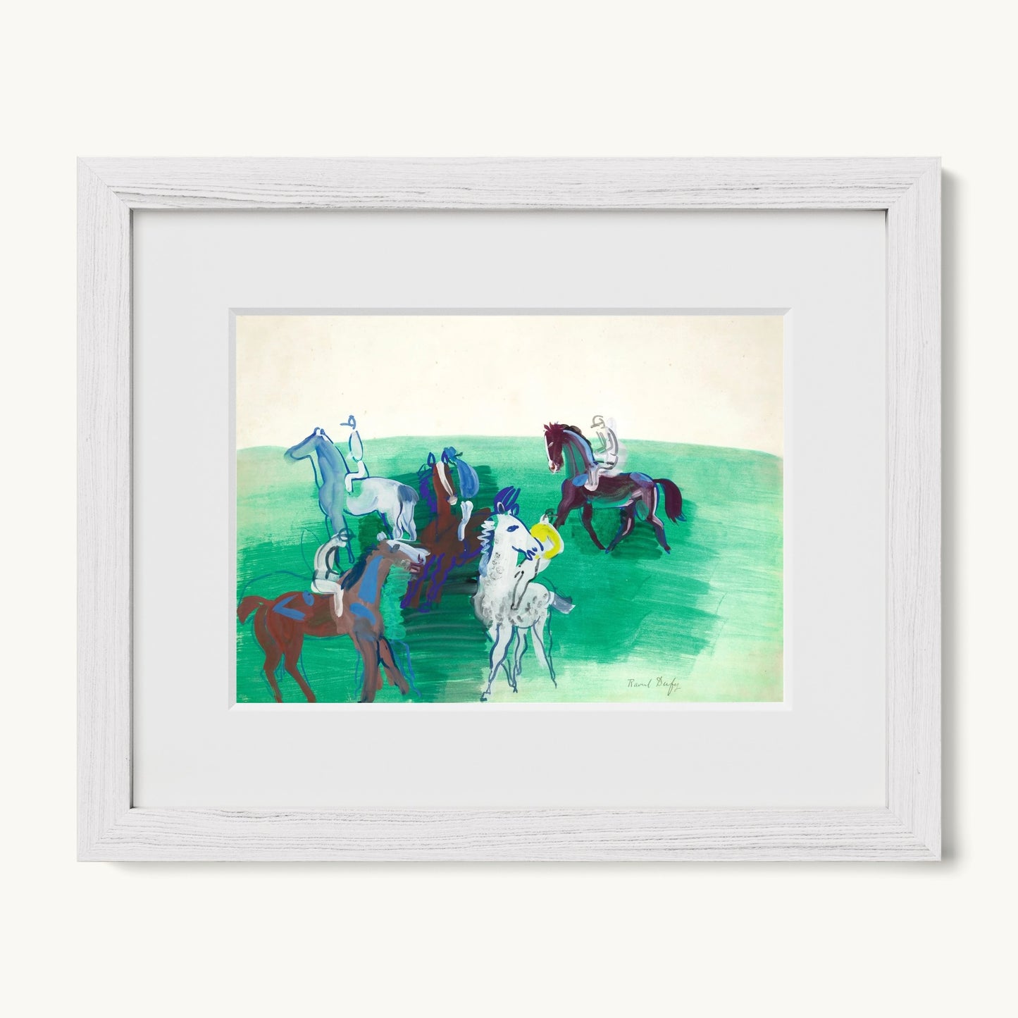 Chevaux et jockeys