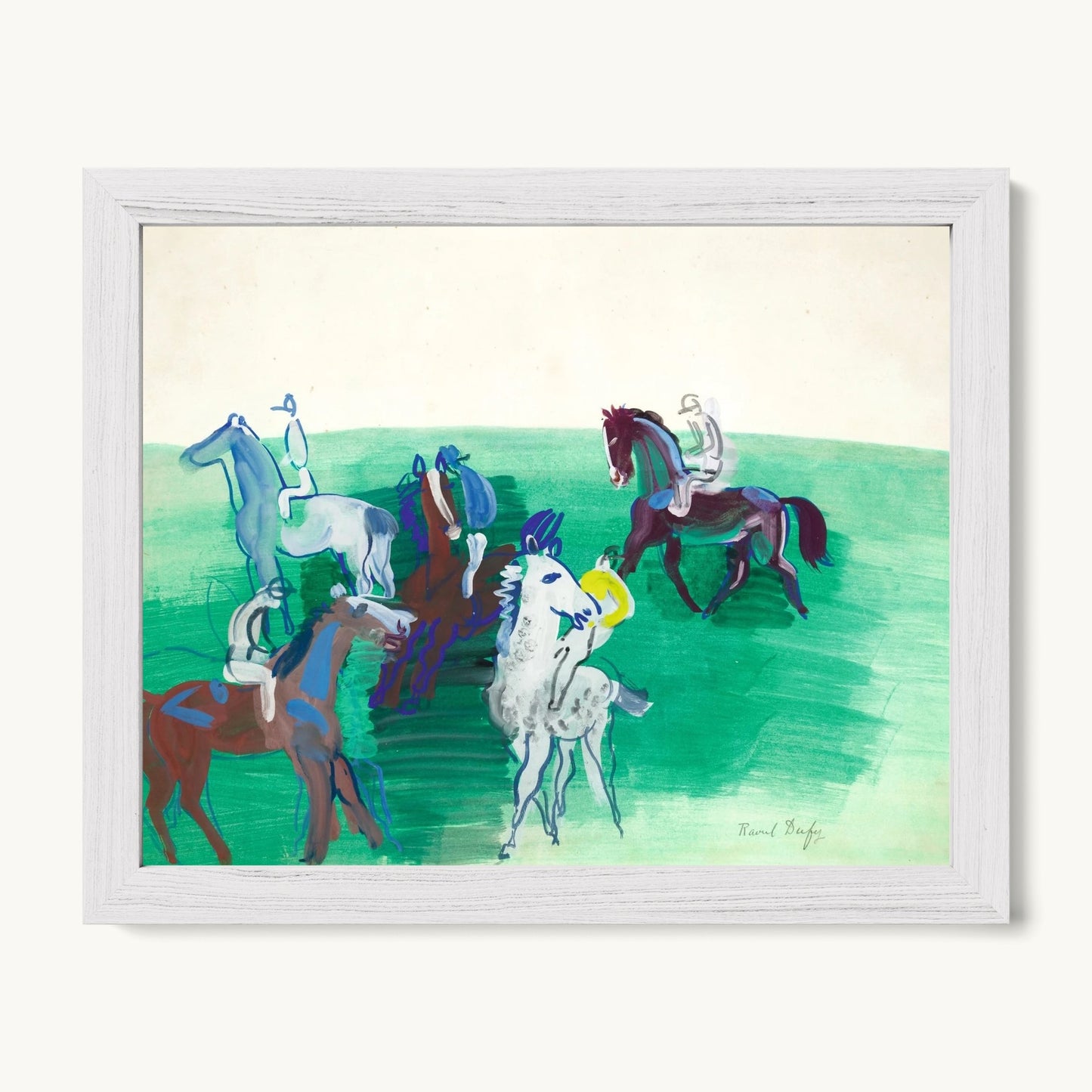 Chevaux et jockeys