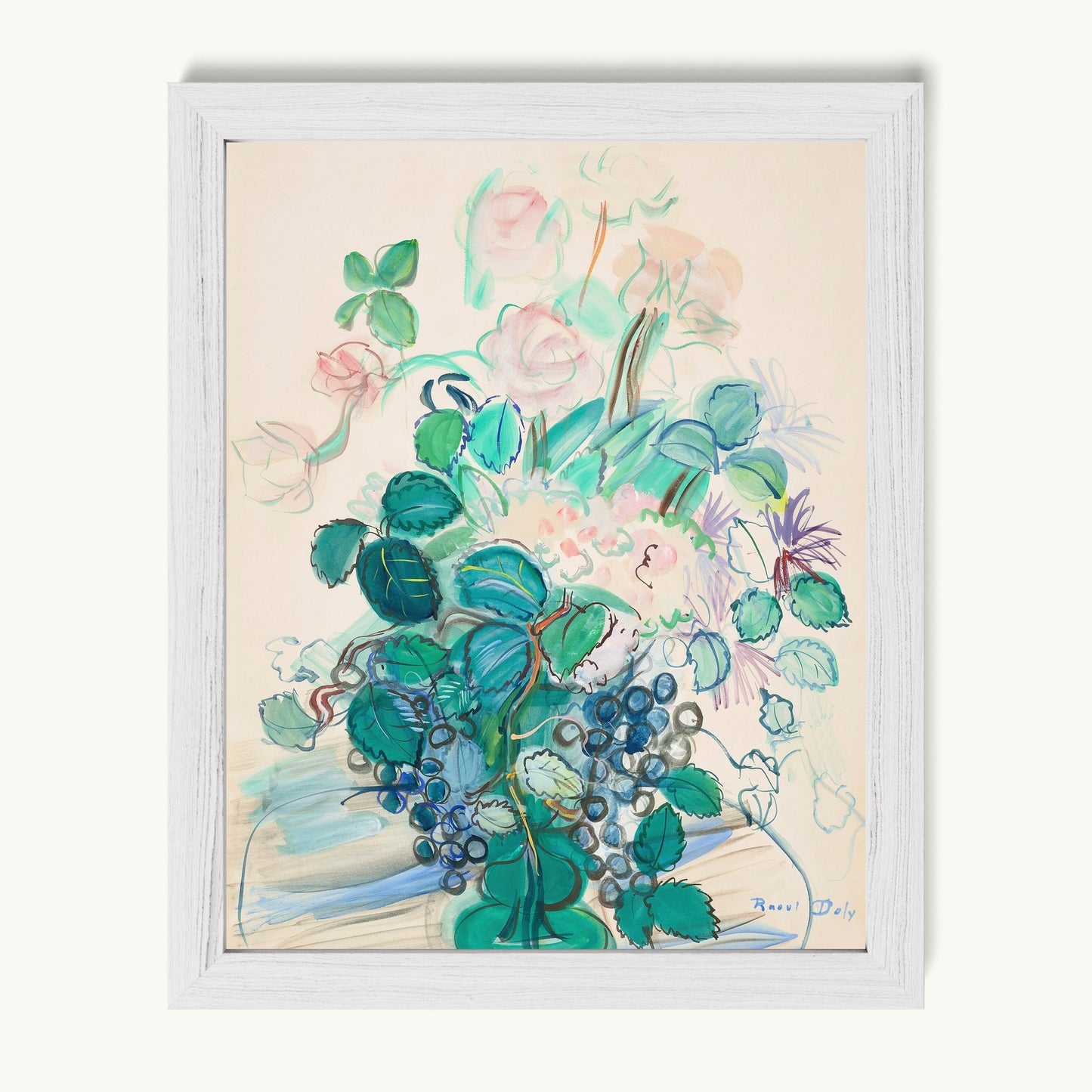 Bouquet à la grappe et aux roses