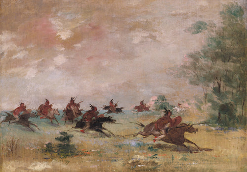 Comanche War Party, Mounted on Wild Horses