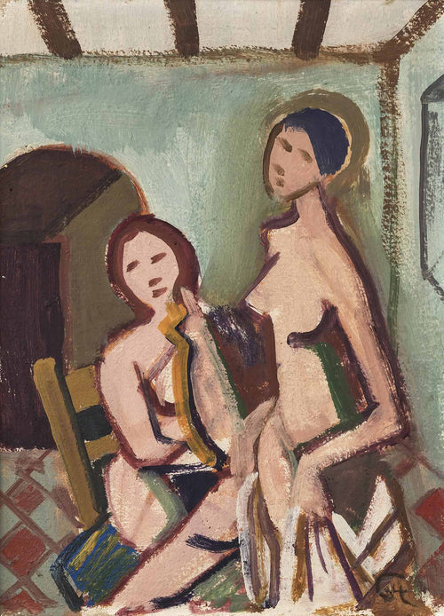 Two Female Nudes in the Room