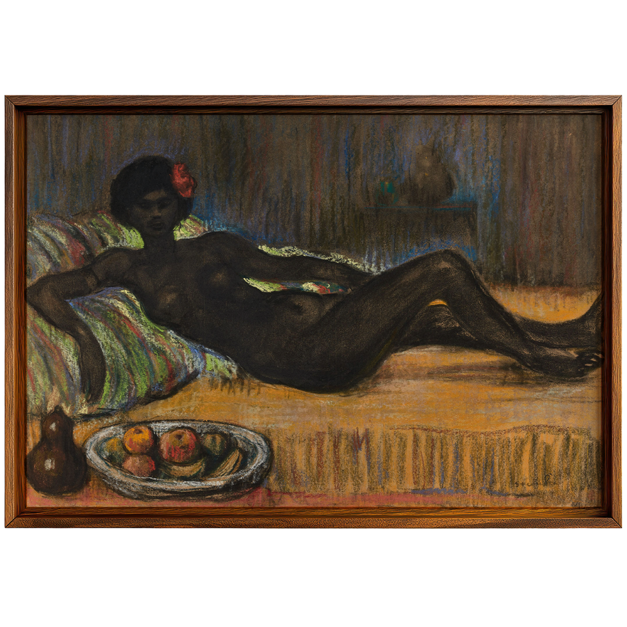Masseïda nue allongée sur un divan — framed