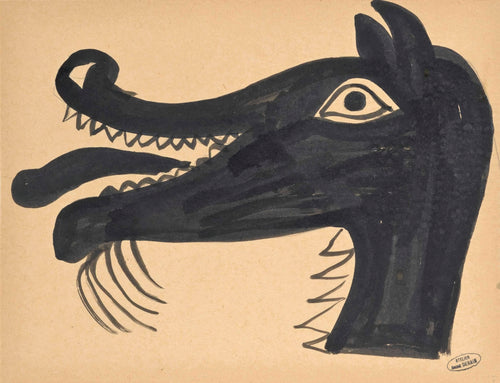 Tête d'animal satirique