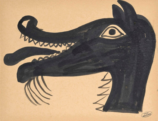 Tête d'animal satirique