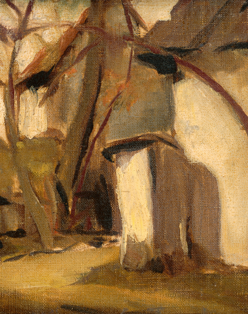 Village Yard by Zolo Palugyay — Vintage Landscape Art Print | Object ...