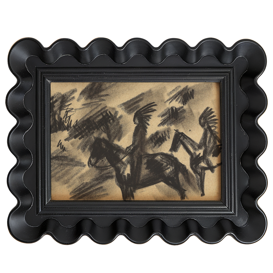 Indianer zu Pferd — framed